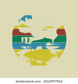 t shirt design vector style with beautiful background.