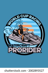 t shirt design WATERCRAFT PRO RIDER