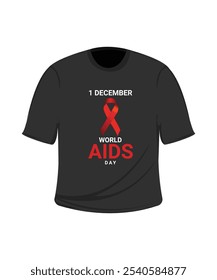 T shirt Design of  World Aids Day in 1st December