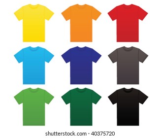 T Shirt Different Colors Stock Vector 
