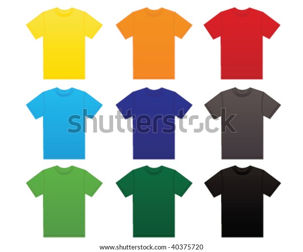 T Shirt Different Colors Stock Vector (Royalty Free) 40375720