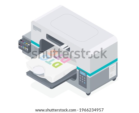 t shirt direct to garment printer isometric 3d cute business