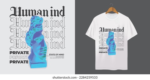 T-Shirt mit Gesichtsdruck