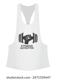 T shirt fitness instructor design. vector