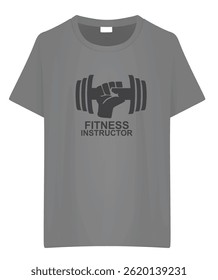 T shirt fitness instructor design. vector
