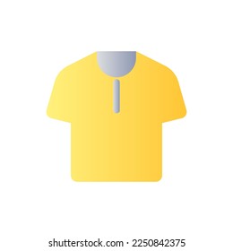 T shirt flat gradient color ui icon. Men clothing store. Online marketplace. Buying clothes. Simple filled pictogram. GUI, UX design for mobile application. Vector isolated RGB illustration