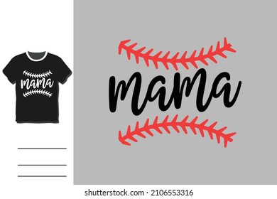 T shirt gift for baseball mama