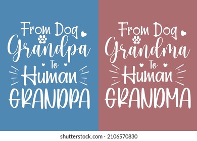 T shirt gift for dog grandparents