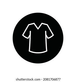 t shirt glyph icon isolated on white background