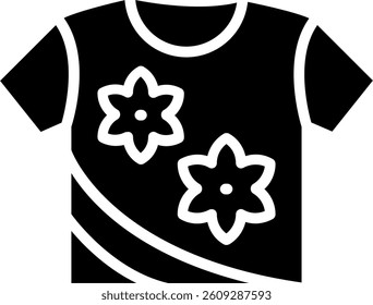 T Shirt Glyph Icon Vector Design