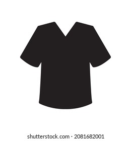 t shirt glyph iconisolated on white background