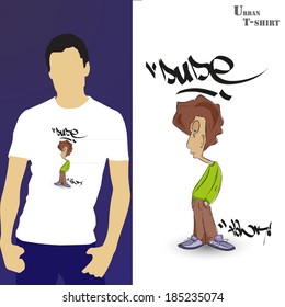 T shirt Graffiti dude design