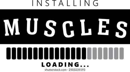 T shirt graphics slogan tee print poster vector design - Muscles workout gym fitness body building