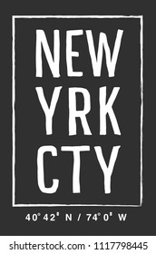 t shirt graphics, tee print design. 	
New york city slogan/ Vector art template