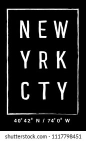 t shirt graphics, tee print design. 	
New york city slogan/ Vector art template