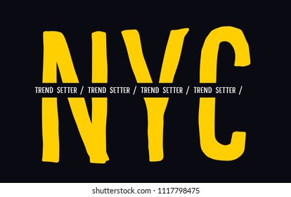 t shirt graphics, tee print design. 	
New york city slogan/ Vector art template