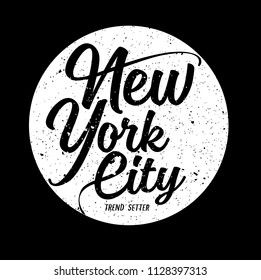 t shirt graphics, tee print design. 	
New york city slogan/ Vector art template