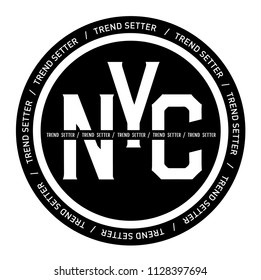 t shirt graphics, tee print design. 	
New york city slogan/ Vector art template