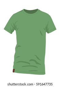 t shirt green realistic vector illustration isolated