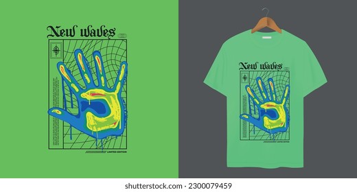 t shirt with hand print
