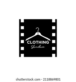 T shirt Hanger with Film Reel for Film Production Studio Logo