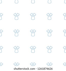 t shirt with heart icon pattern seamless white background. Editable line t shirt with heart icon. t shirt with heart icon pattern for web and mobile.