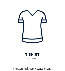 t shirt icon from clothes collection. Thin linear t shirt, shirt, casual outline icon isolated on white background. Line vector t shirt sign, symbol for web and mobile