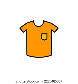 t shirt icon isolated on white