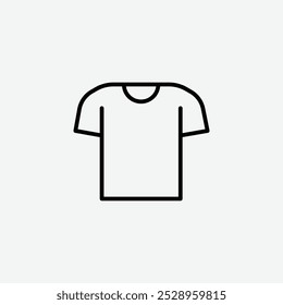 T shirt icon isolated on the white background.