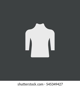 T shirt icon isolated on black background