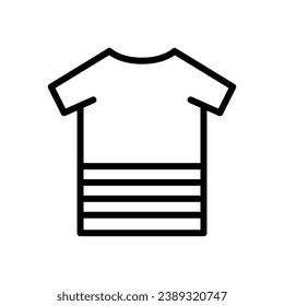 t shirt icon line style vector