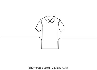T shirt icon minimalist single line drawing isolated vector illustration