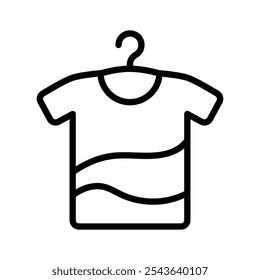 Ícone de camiseta representando roupas casuais, moda e roupas