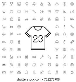 T shirt icon. set of outline sport icons.