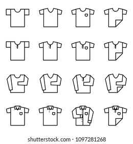T shirt icon set - vector.