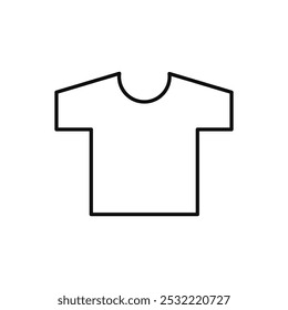 Icono de la camiseta. icono de línea delgada simple.