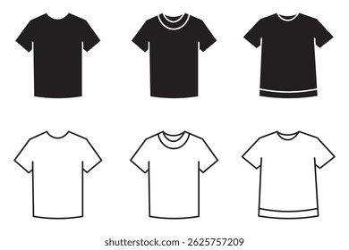 T shirt icon Symbol  set . eps 10