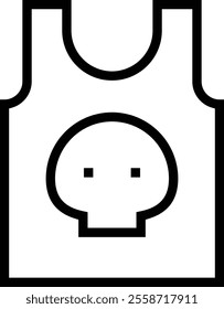 t shirt icon. Thin linear style design isolated on white background
