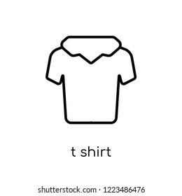 t shirt icon. Trendy modern flat linear vector t shirt icon on white background from thin line Clothes collection, outline vector illustration