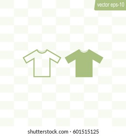 T shirt icon, vector illustration. Flat design style