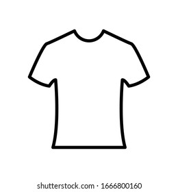 T - Shirt Icon Vector In Outline Isolated