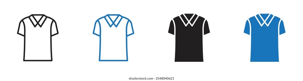 T-Shirt-Symbol Vektorsatz-Umriss