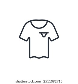 t shirt icon. vector.Editable stroke.linear style sign for use web design,logo.Symbol illustration.