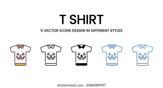 Conjunto de Vector de iconos de camiseta ilustración de stock.