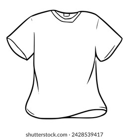 t shirt illustration sketch outline vector	