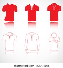 t shirt, jerseys and sweater set, vector collection