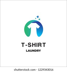 t shirt laundry logo icon vector