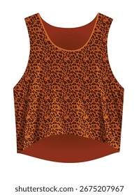 Camiseta estampado de leopardo. Vector	
