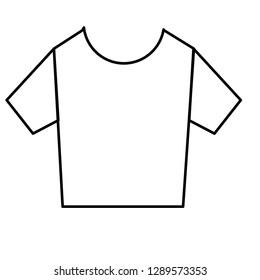t shirt line icon vector  isolated illustration editable
