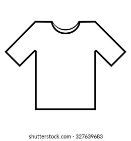 T- shirt line icon vector illustration